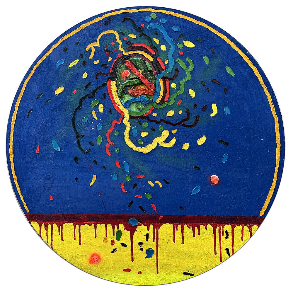 Alex Cameron artwork 'Circle With Blue & Yellow' available at Bau-Xi Gallery Toronto, Ontario