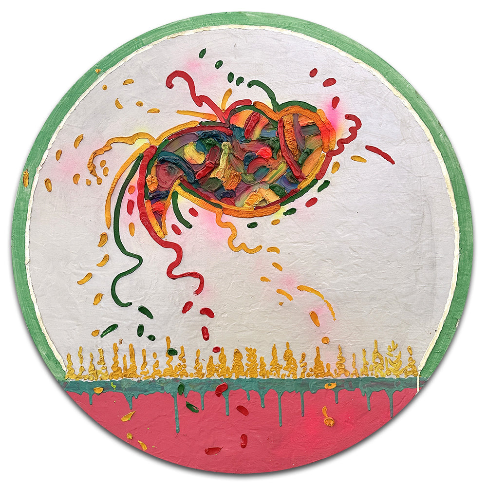 Alex Cameron artwork 'Circle With White & Red' available at Bau-Xi Gallery Toronto, Ontario