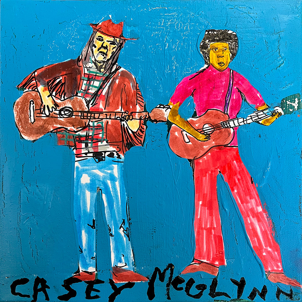 Casey McGlynn artwork 'Joan Armatrading + Neil Young' available at Bau-Xi Gallery Toronto, Ontario