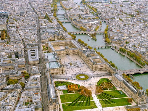 Jeffrey Milstein artwork 'Louvre and Seine' available at Bau-Xi Gallery Toronto, Ontario
