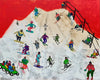 Casey McGlynn artwork 'Skier’s Boarders and Skaters on Blue Mountain' available at Bau-Xi Gallery Toronto, Ontario