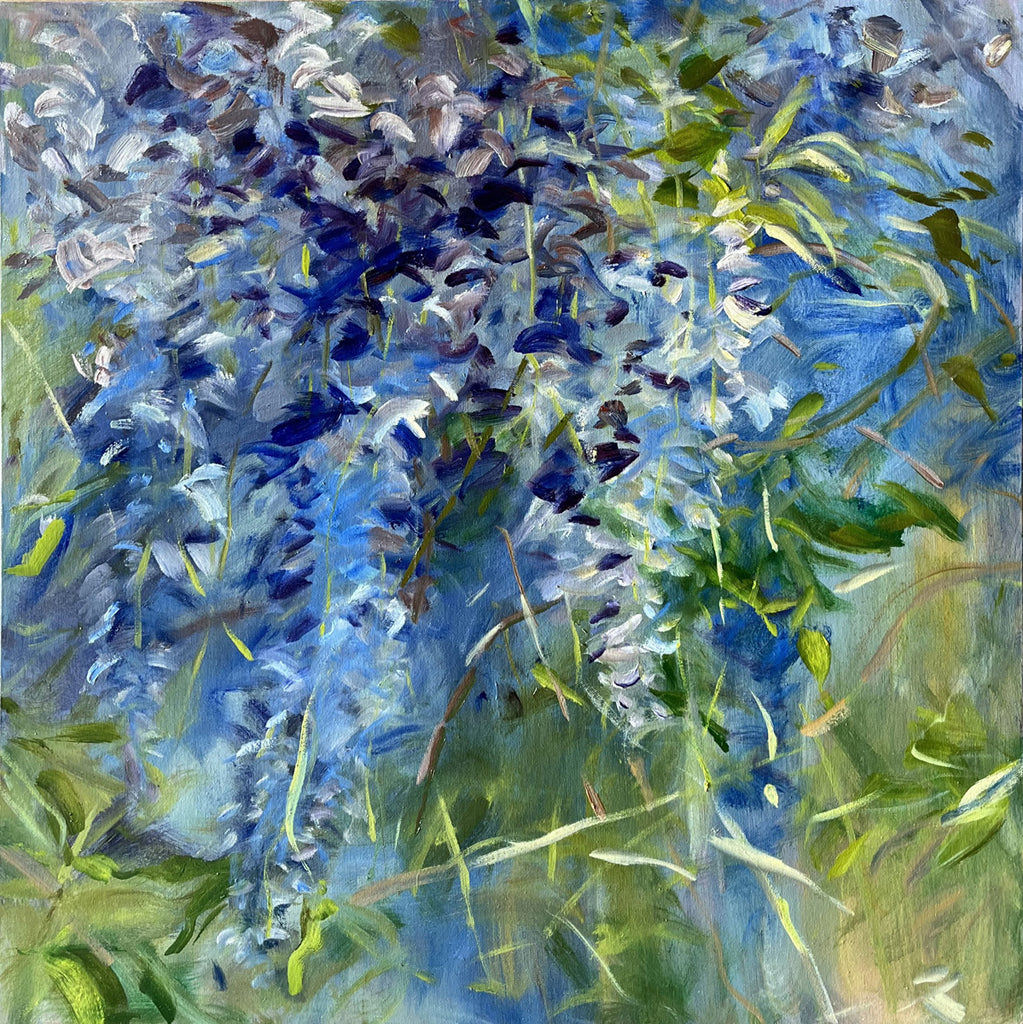 Jamie Evrard artwork 'Wisteria Study-Ultramarine' available at Bau-Xi Gallery Vancouver