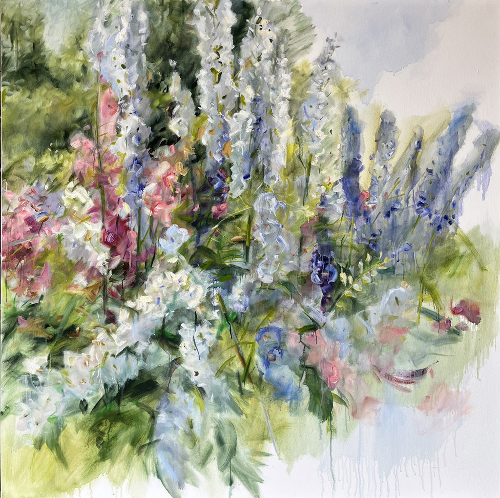 Jamie Evrard artwork 'White Garden' available at Bau-Xi Gallery Vancouver