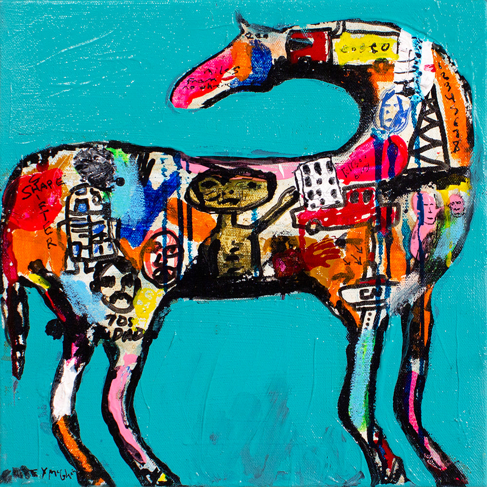 Casey McGlynn artwork 'Painted Horse' available at Bau-Xi Gallery Vancouver