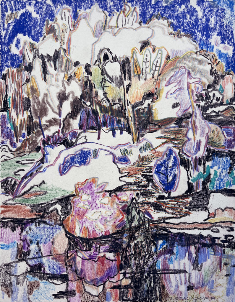 David T. Alexander artwork 'Round Copse At River' available at Bau-Xi Gallery Vancouver