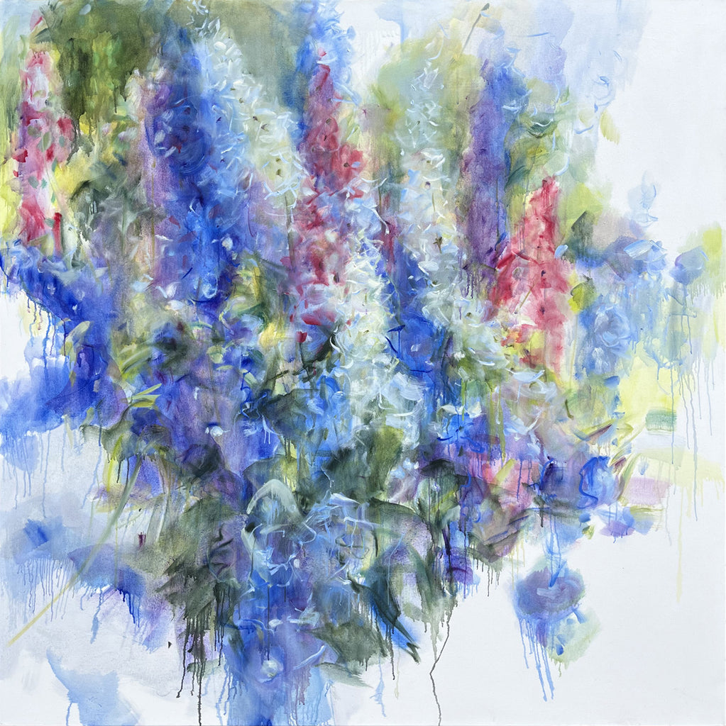 Jamie Evrard artwork 'Against the Blue Evening' available at Bau-Xi Gallery Vancouver