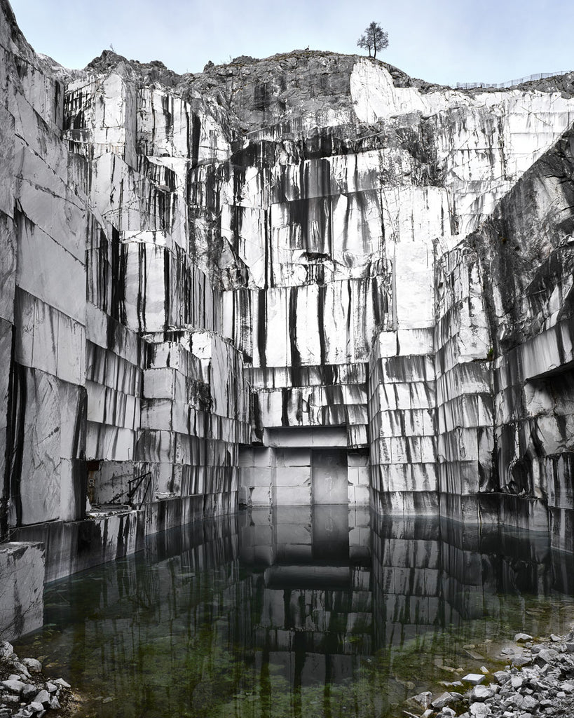 Richard Barnes artwork 'Abandoned Quarry, Salamander (with Lone Tree) Apuan Alps' available at Bau-Xi Gallery Vancouver