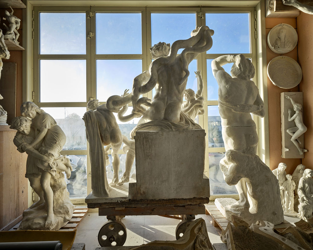 Richard Barnes artwork 'Laocoon and His Sons from Behind, Carrara, Italy' available at Bau-Xi Gallery Vancouver