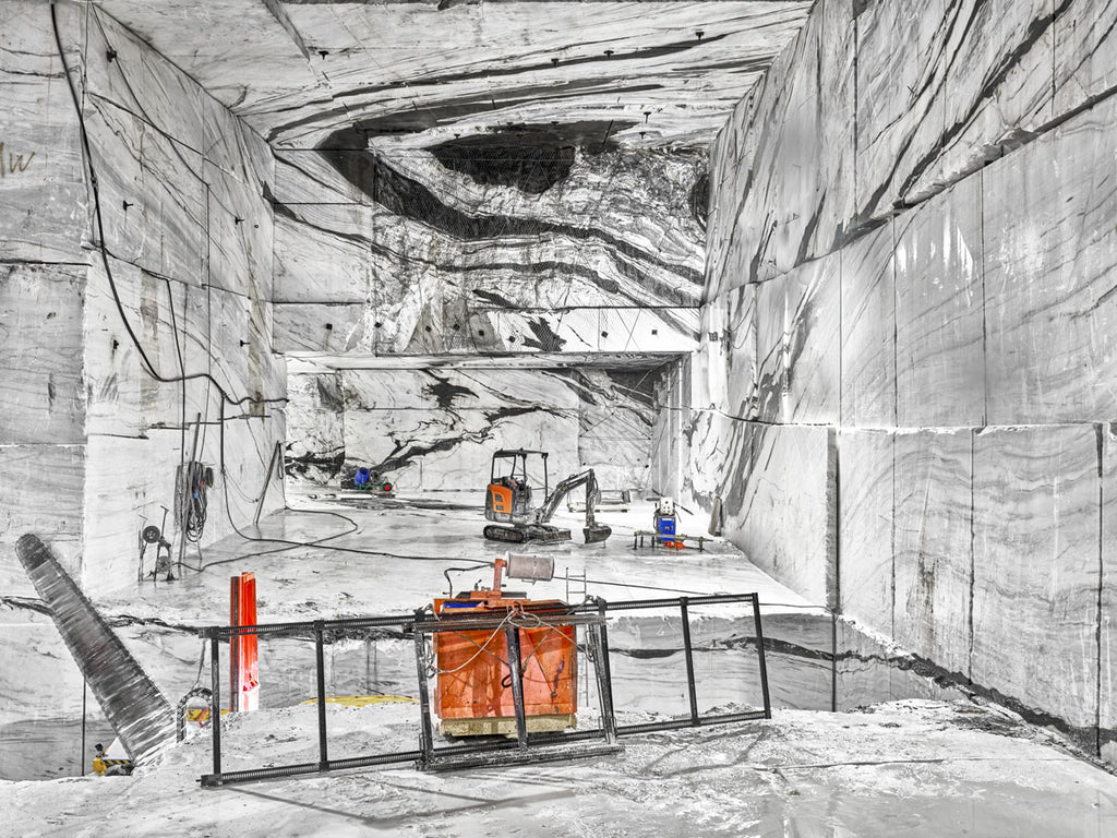 Richard Barnes artwork 'Quarry Interior in Orange and Black, Carrara, Italy' available at Bau-Xi Gallery Vancouver