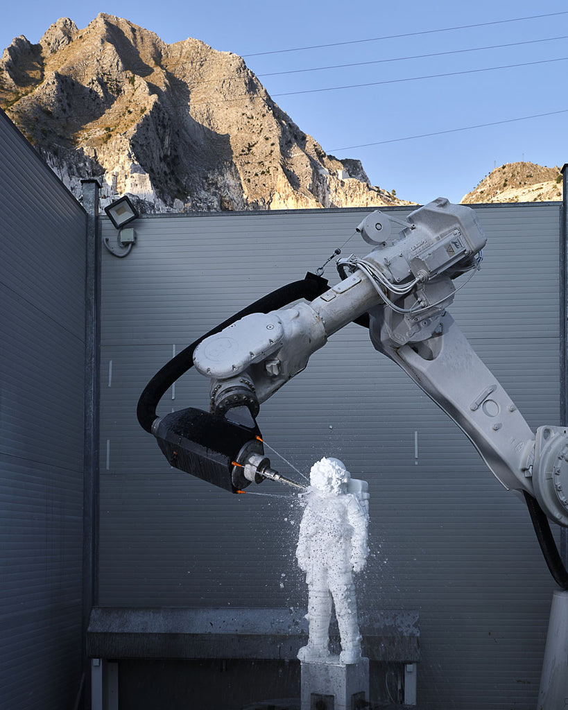 Richard Barnes artwork 'Space Man (F. Tincolini) in Process, Fantiscritti, Carrara' available at Bau-Xi Gallery Vancouver