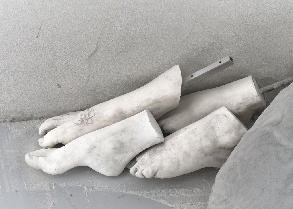 Richard Barnes artwork 'Marble Feet, Valta Studio, Carrara' available at Bau-Xi Gallery Vancouver
