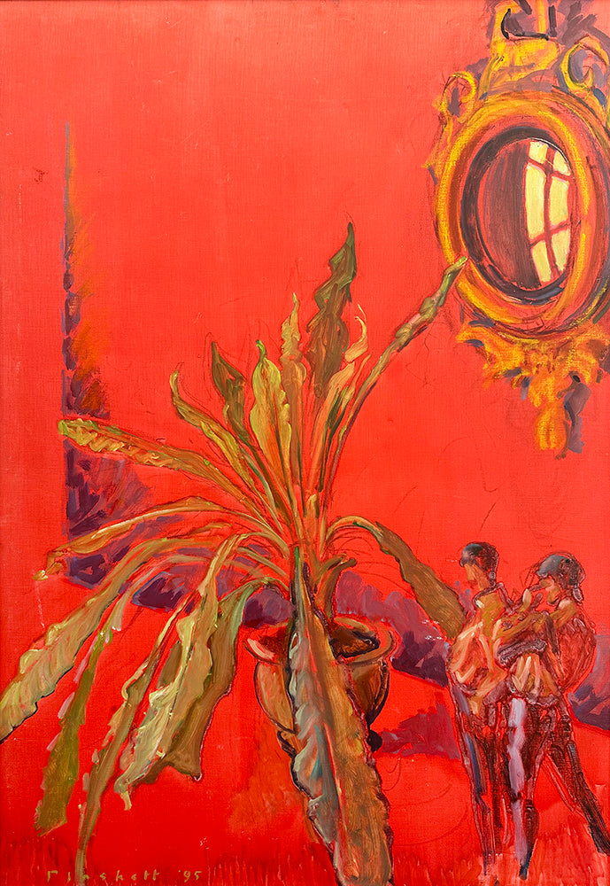 Joseph Plaskett artwork 'Green Plant With Boys #2' available at Bau-Xi Gallery Toronto, Ontario