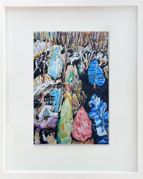 Blue Spruces Left, Blackened Soil