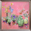 Vases and Flowers on Pink