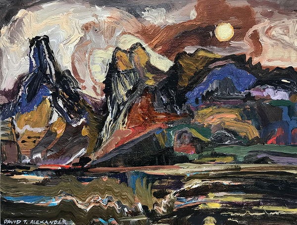 David T. Alexander Artwork | Colourful abstracts of water reflections and landscape paintings.