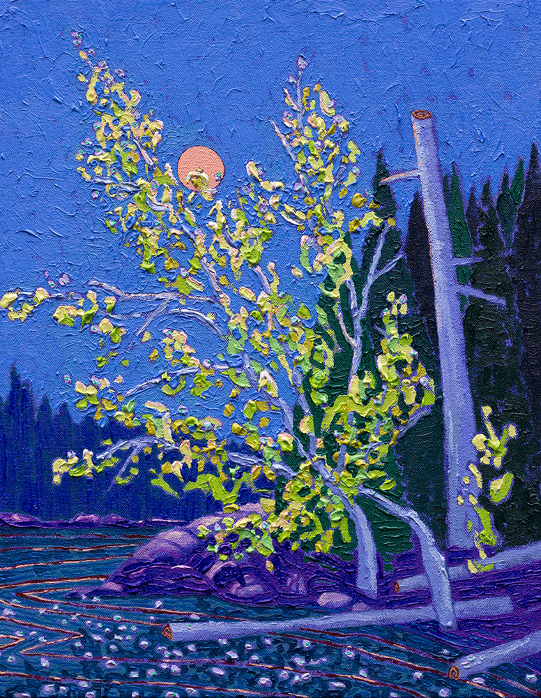 Kyle Scheurmann artwork 'Canoe Painting #10' available at Bau-Xi Gallery Toronto, Ontario