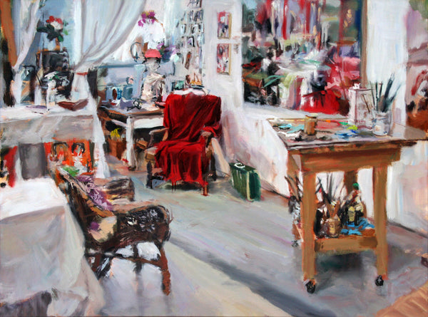 Val Nelson - Painting Place, Oil on Canvas, Unframed,  - Bau-Xi Gallery