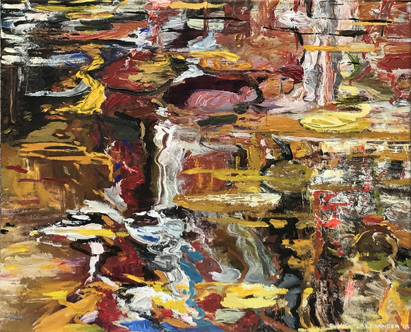 David T. Alexander Artwork | Colourful abstracts of water reflections and landscape paintings.