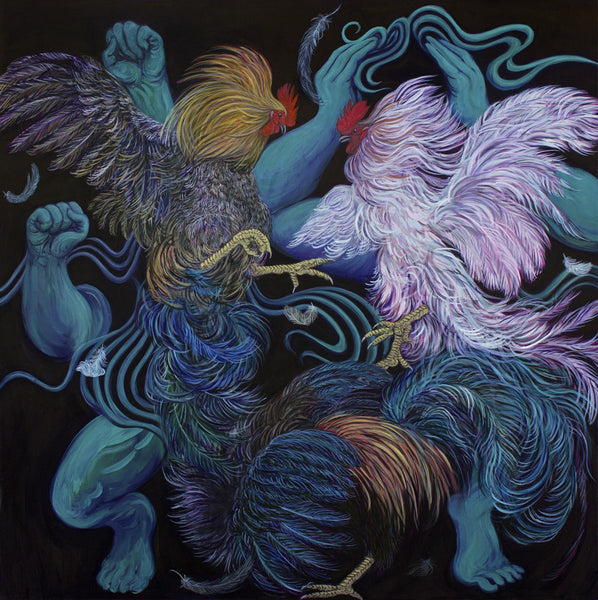 Michelle Nguyen artwork 'Cockfight Melee IV' available at Bau-Xi Gallery Vancouver