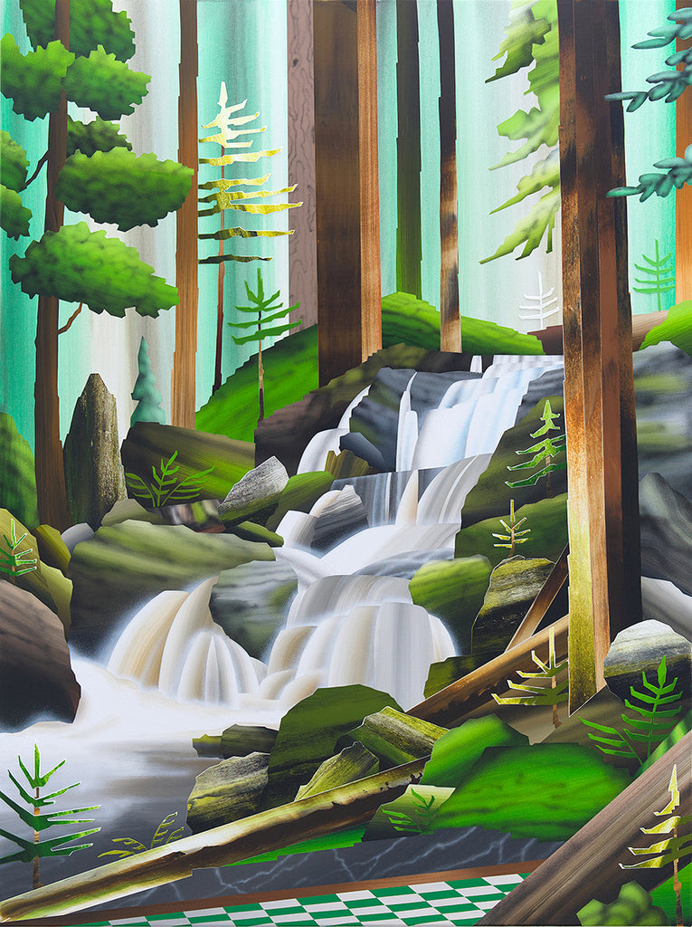 Gavin Lynch artwork 'World Green Falls' available at Bau-Xi Gallery Vancouver