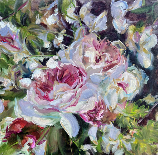Jamie Evrard artwork 'Roses Fading' available at Bau-Xi Gallery Vancouver