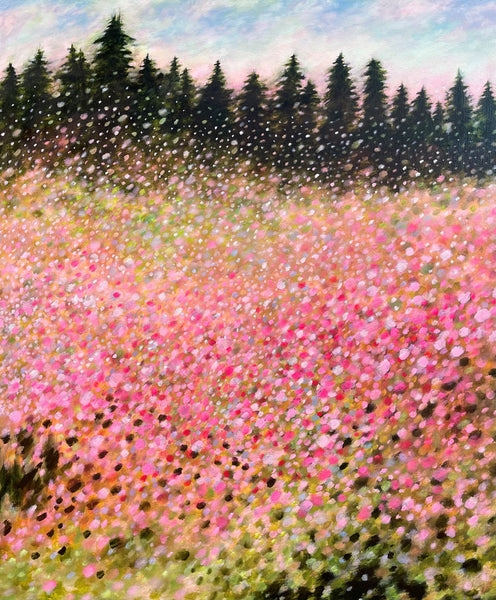 Sheri Bakes artwork 'Wildflower Sunset' available at Bau-Xi Gallery Vancouver