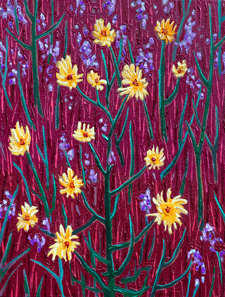 Kyle Scheurmann artwork 'Harvest Moon Wildflowers' available at Bau-Xi Gallery Vancouver