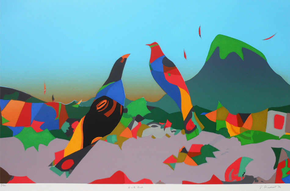Jack Shadbolt Artwork | Colourful, vibrant, abstract paintings of nature, landscape, and animals.