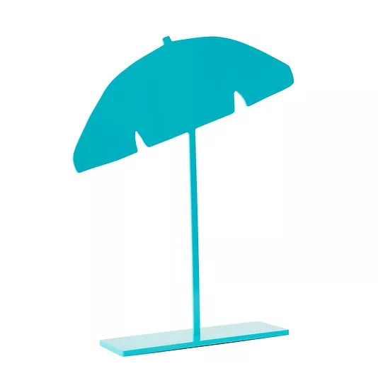 Beach Umbrella Sculpture - Aqua - 2 Sizes