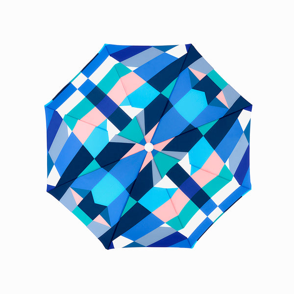 Blue Block Beach Umbrella - 4 sizes