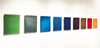 Tom Burrows Artwork | Minimalist, colourful, monochromatic, landscape and water-inspired, resin wall sculpture.