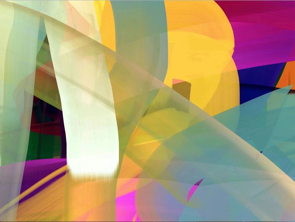 Anda Kubis Artwork | Colourful and bright abstract digital paintings on canvas and paper, referencing traditional oil painting processes.