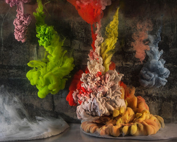 Kim Keever Artwork | Soft, colourful, dramatic, abstract photographs of cloud-like swirls of paint in water.
