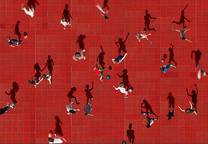 Katrin Korfmann Artwork | Vibrant, colourful, sometimes monochromatic, aerial composite photographs of human interactions in public spaces.