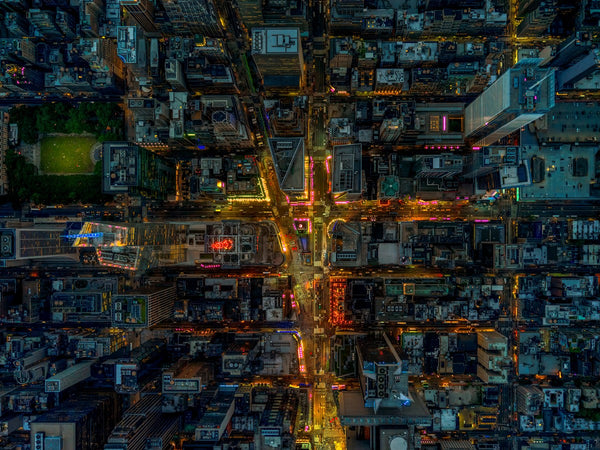 Jeffrey Milstein Artwork | Colourful, dramatic, graphic, and geometric aerial photographs of New York, Paris, London, Versailles, and Los Angeles.