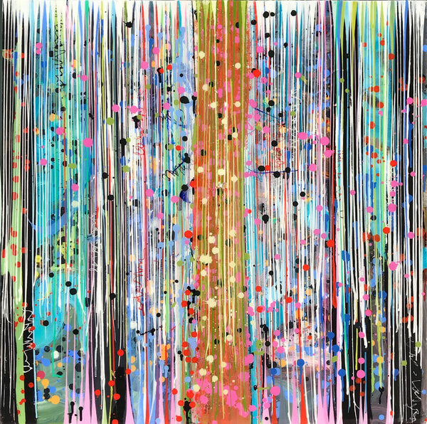 Pat O'Hara Artwork | Colourful, gestural abstractions composed of drips and splatters of paint.
