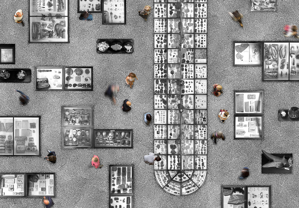 Katrin Korfmann Artwork | Vibrant, colourful, sometimes monochromatic, aerial composite photographs of human interactions in public spaces.